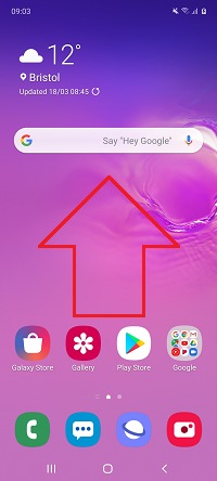 Swipe up on your homes screen to access your apps