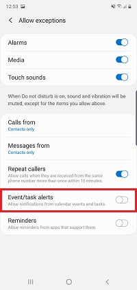 change notification sound onetask