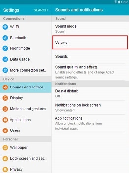 How do I adjust the volume on my Samsung Galaxy Tab Pro S?