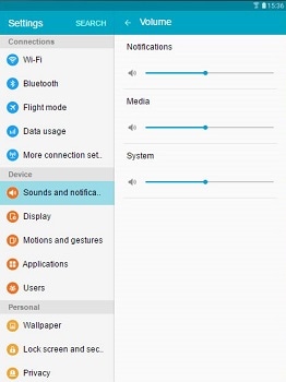 How do I adjust the volume on my Samsung Galaxy Tab Pro S?