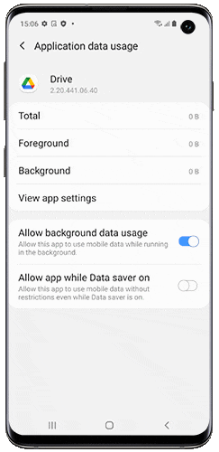 Allow app while Data saver on is activated