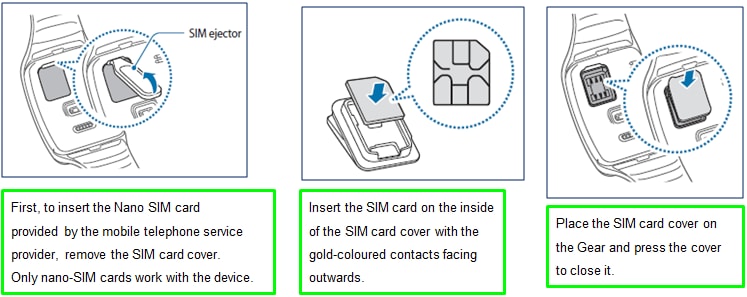 Gear s sim store card