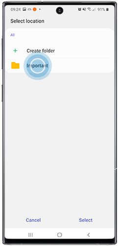 Tap the folder you want to move your bookmarks into
