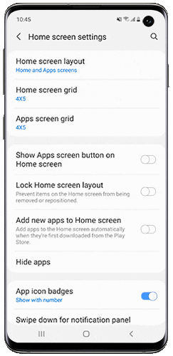 how to get an app to show on home screen