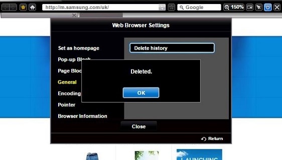 What is the Samsung Smart TV web browser?