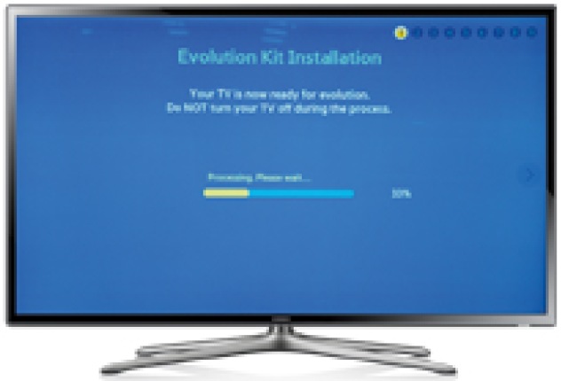 How do I install an Evolution Kit on my ES7000 or ES8000 Samsung TV?