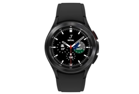 Galaxy Watch4 Classic in black is shown.
