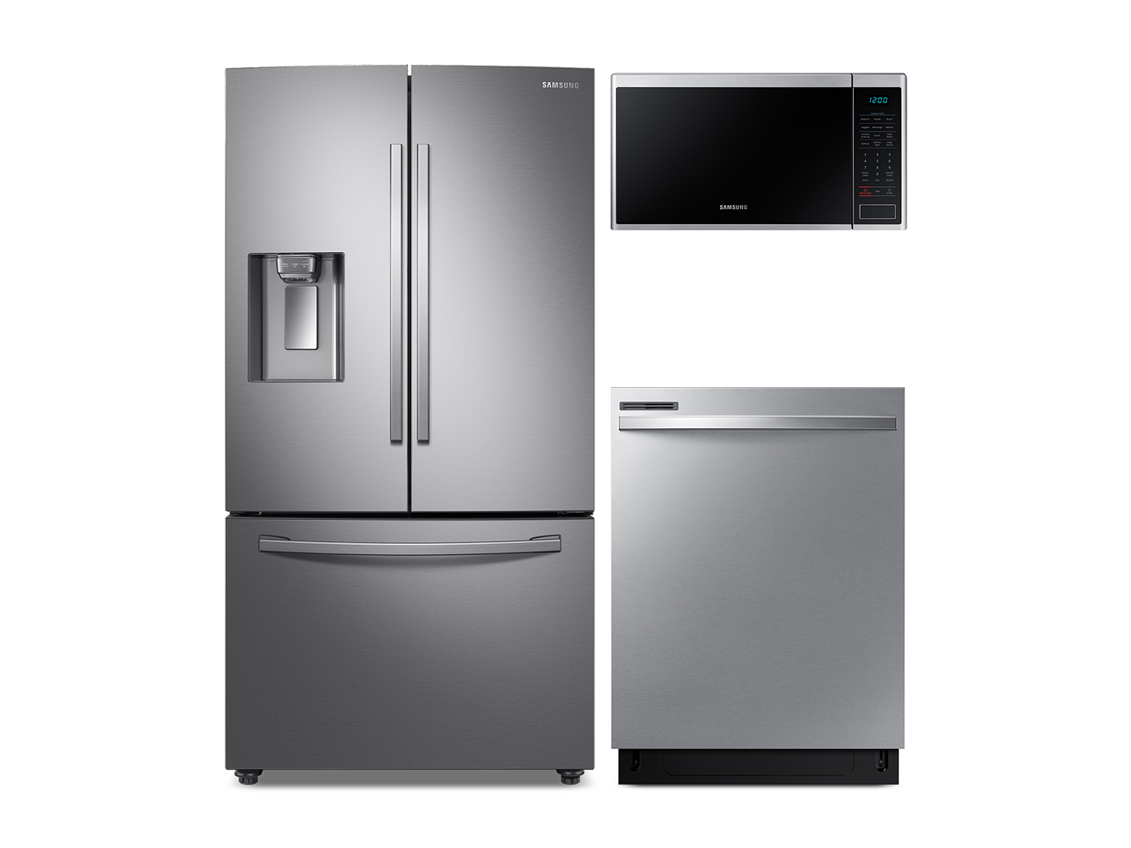 3-Door French Door Full Depth Refrigerator with CoolSelect Pantry™, Digital Touch Dishwasher and Sensor Cooking Microwave package