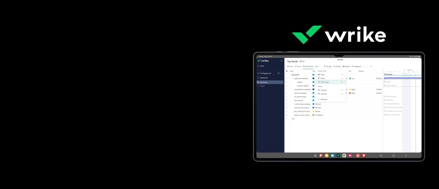 Get a 90-day free trial of Wrike with eligible Galaxy devices