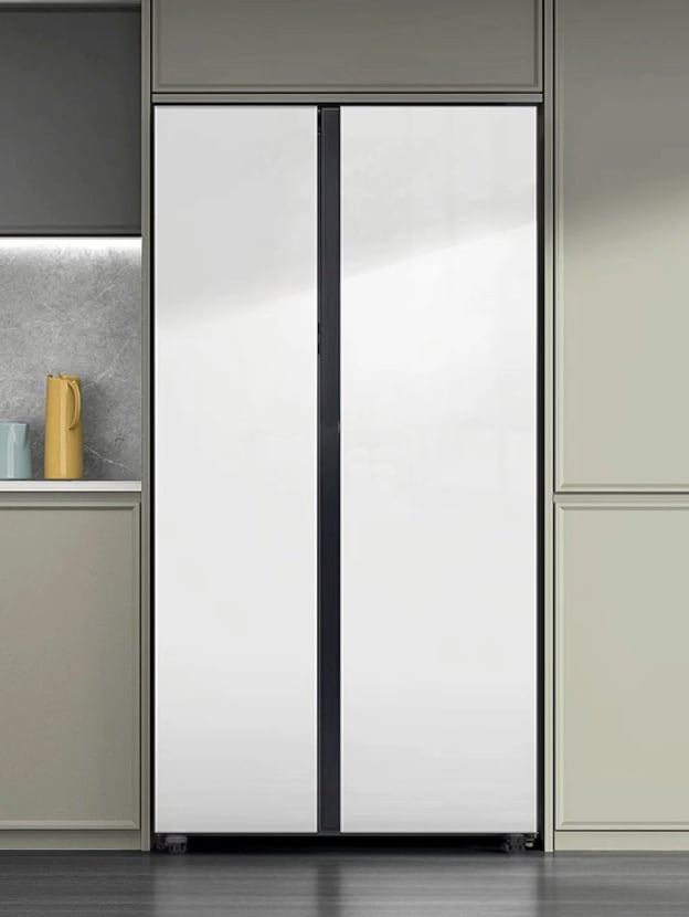 White Panel Custom 2-door Refrigerator