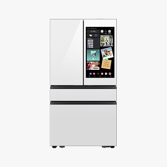 Product shot of the Bespoke 4-Door French Door AI Family Hub™+ Refrigerator