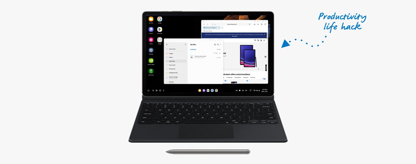 Looks like a tablet, acts like a laptop