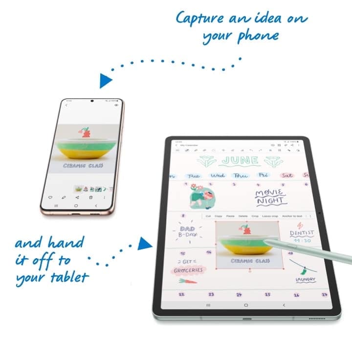 SAMSUNG Tablette tactile Tab S7 FE - 12.4 pouces - 64 Go - 5G