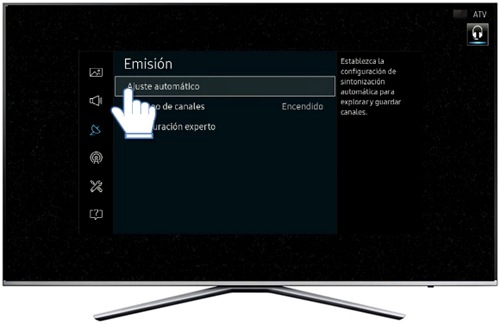 Smart TV/UN40F6100: ¿Cómo selecciono el tipoo de antena?