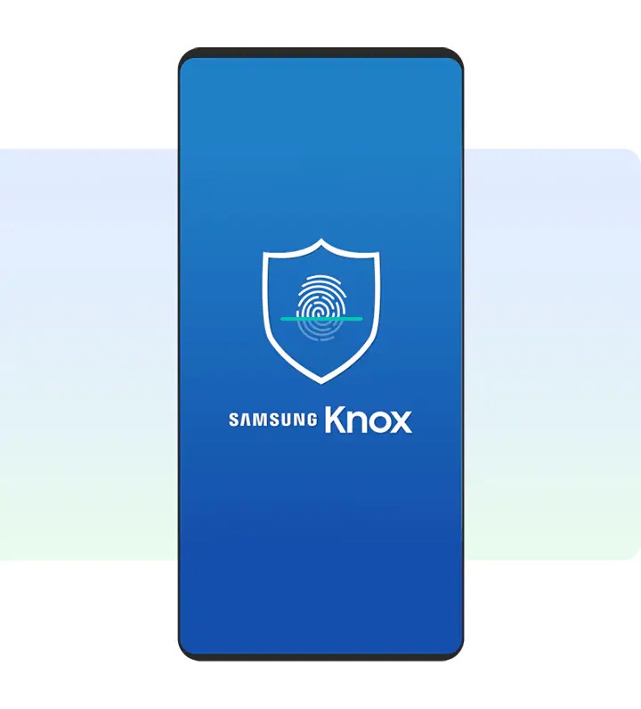 Screenshot of an enlarged Samsung Knox logo.