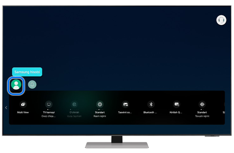 Samsung Smart TV xush kelibsiz, Smart Hub-ni boshlang! ekran