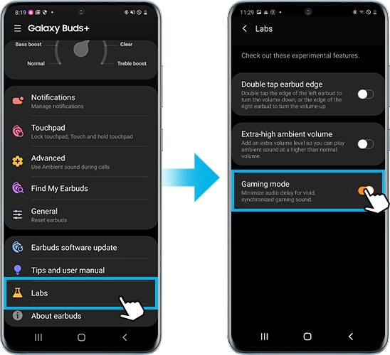 How can I avoid sound lags from Galaxy Buds when videos or games
