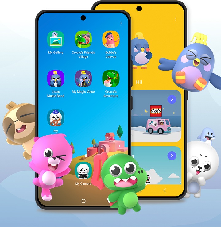 Samsung Kids giúp trẻ em khám phá một thế giới mới công nghệ thông qua những trò chơi và bài học thú vị. Hình ảnh các em nhỏ tươi cười, háo hức tận hưởng sự giải trí và học tập với Samsung Kids sẽ khiến bạn thấy bồi hồi và muốn xem ngay.