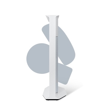 The profile of a Cloud White The Serif 43 inch" is shown from the left side.