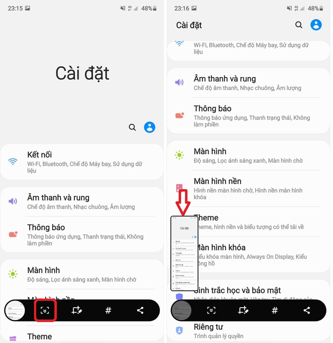 Cách Chụp Cuộn Màn Hình trên Android 10 (ScrollingScreenshot)