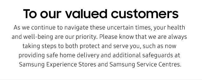 To our valued Customers