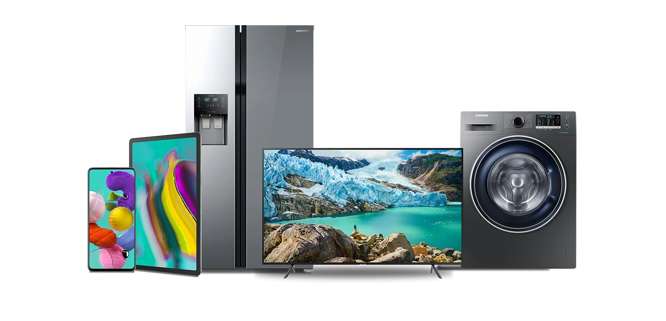 Image shows Samsung products.