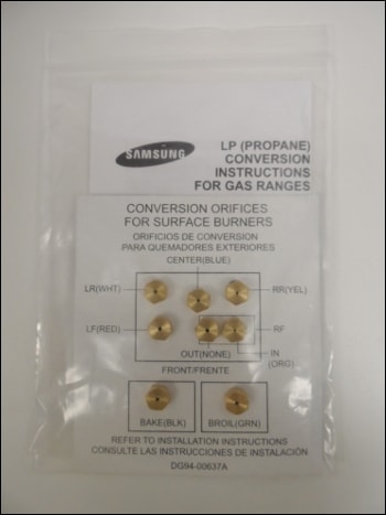 Do Samsung Gas Ranges Come With Lp Conversion Kit 