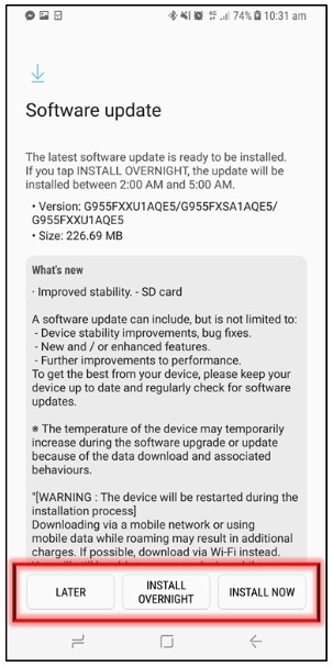 Galaxy S8: Software Update | Samsung South Africa