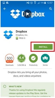 for android instal Dropbox 185.4.6054