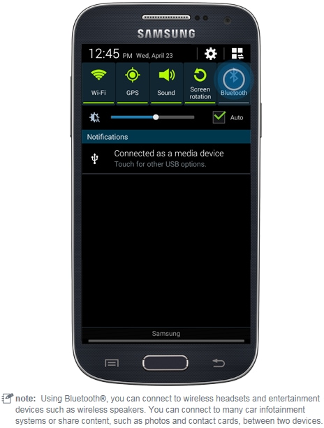 Samsung Bluetooth set-up simulator