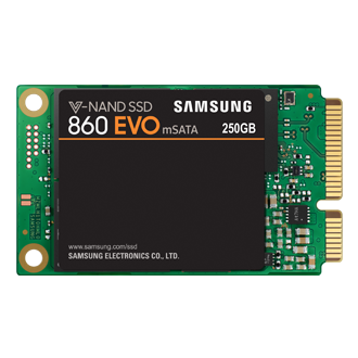Disque SSD Interne Samsung 860 Evo SATA III mSATA 250 Go Noir et vert