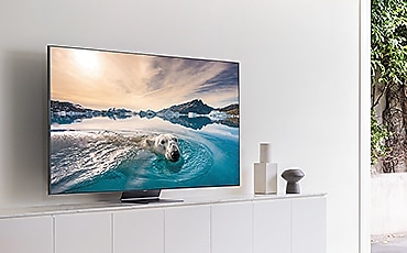 The side view of QLED TV