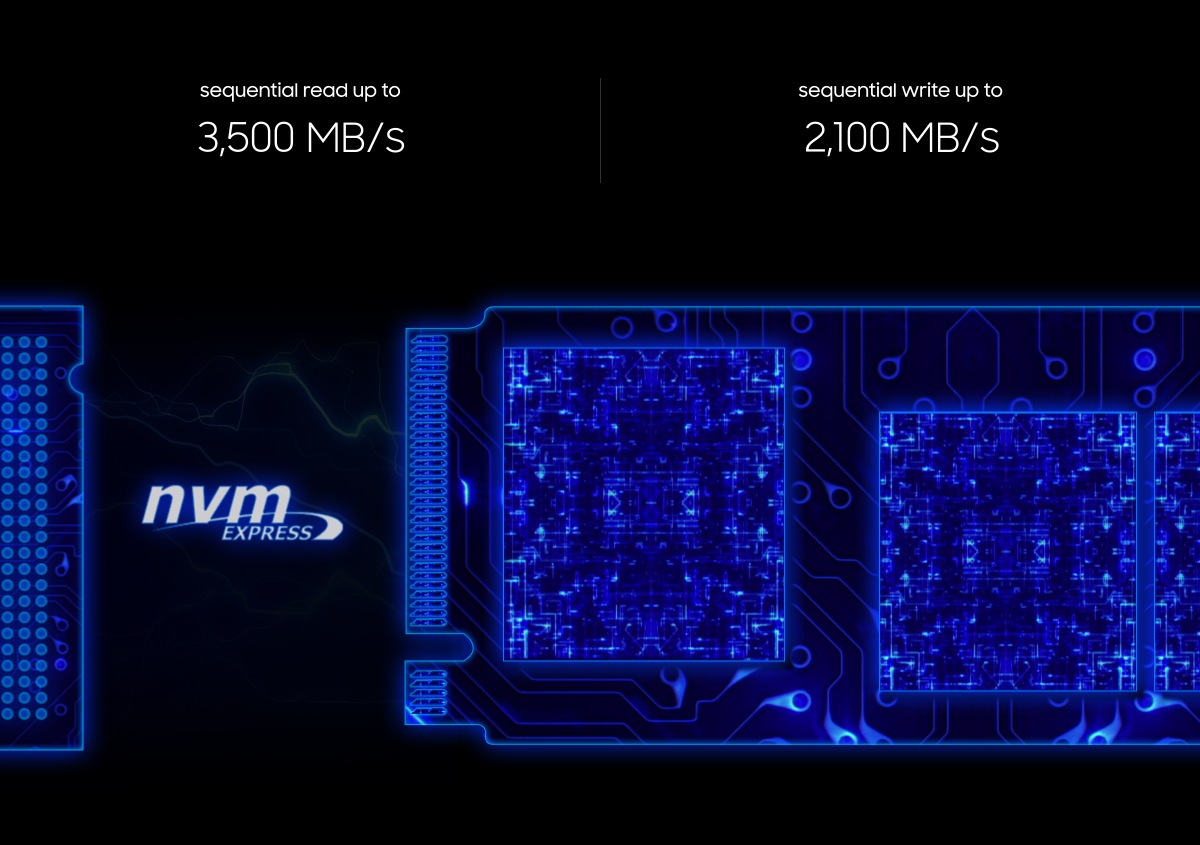 Sequential read up to 3,500 MB/s,Random write up to 2,100 MB/s