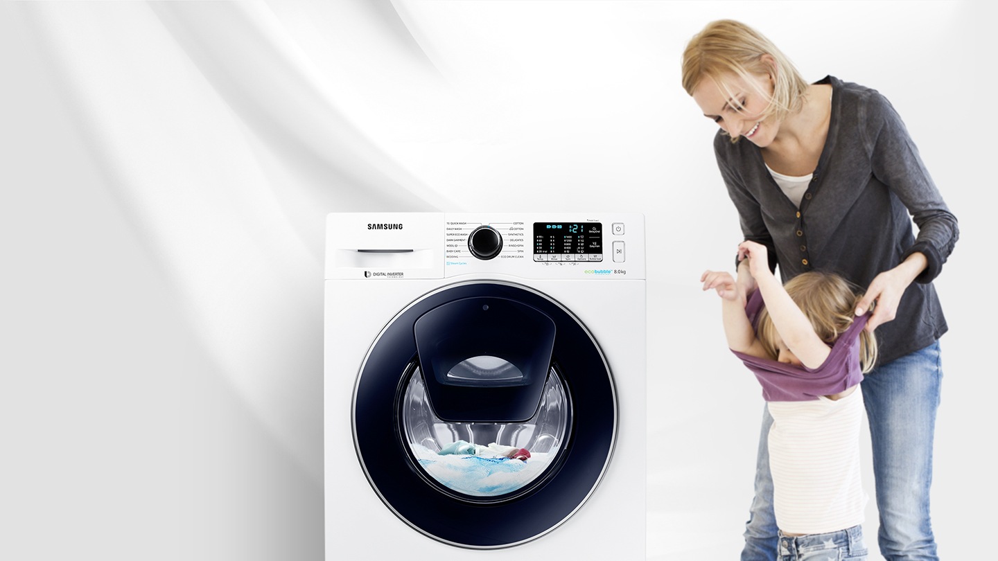 Samsung 8.5Kg AddWash Front Load Washing Machine with Steam WW85K54E0UW Electronics Centre