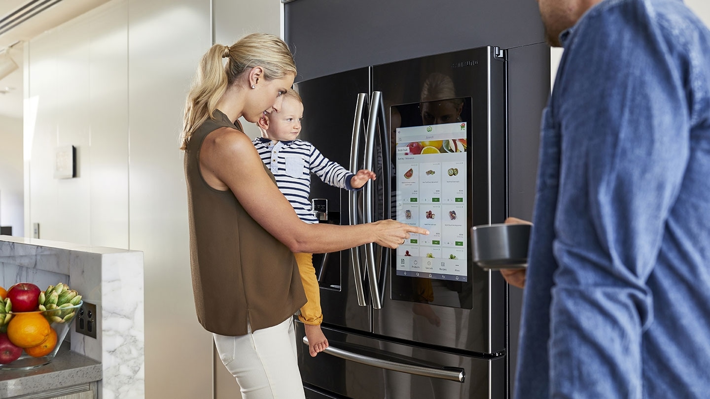 Samsung smart on sale tv fridge