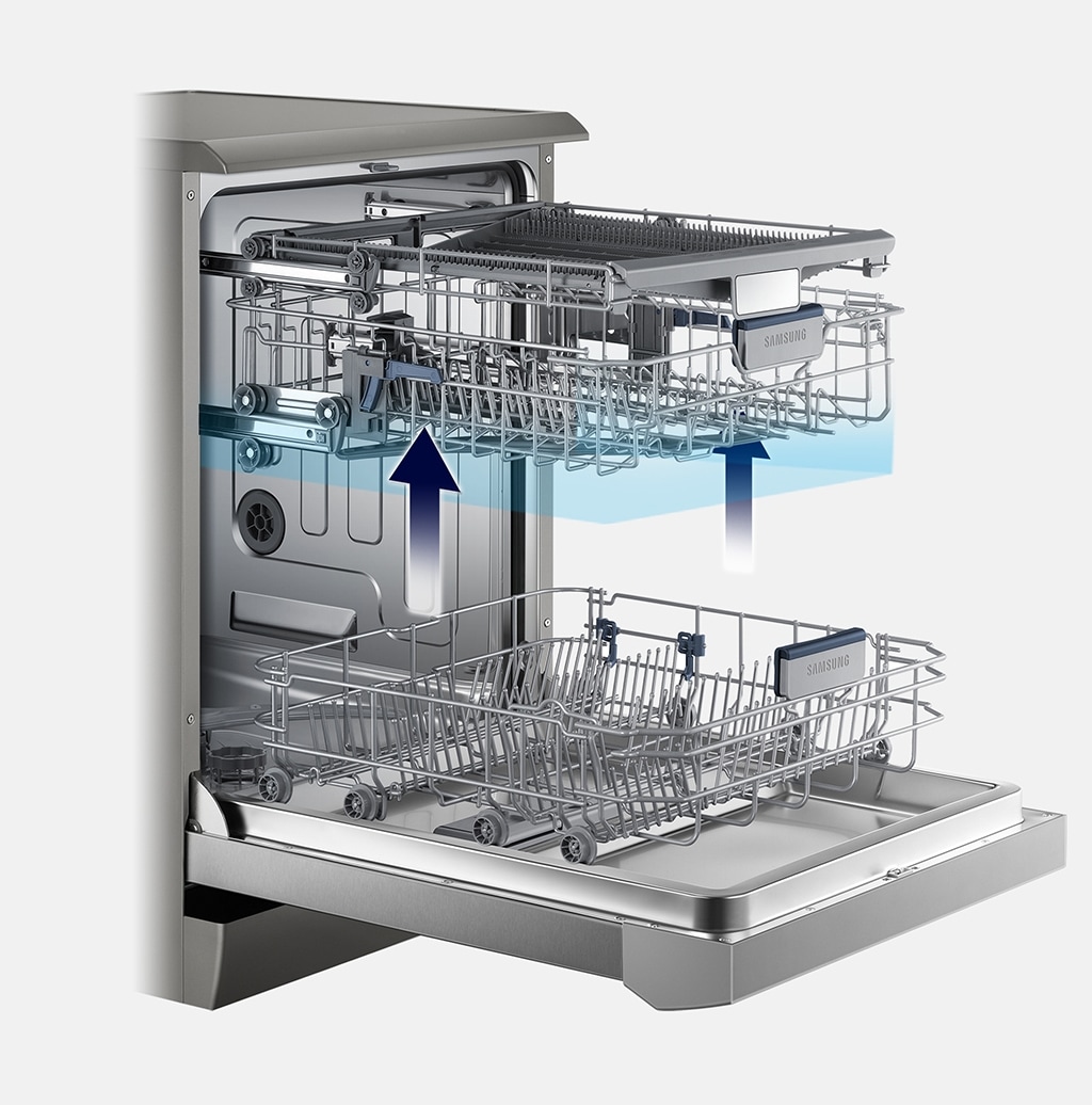 Samsung Freestanding Dishwasher, 14 Place Settings, Stainless Steel - DW60H6050FS