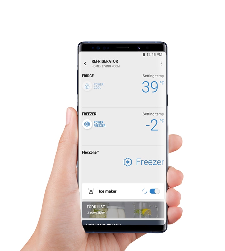 Control your fridge settings on your phone*