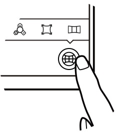 An illustration of a hand tapping a button on the lower right corner of Galaxy S8 screen, representing the View step.