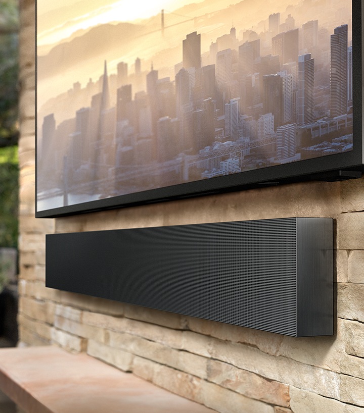 Soundbar for outdoor store tv