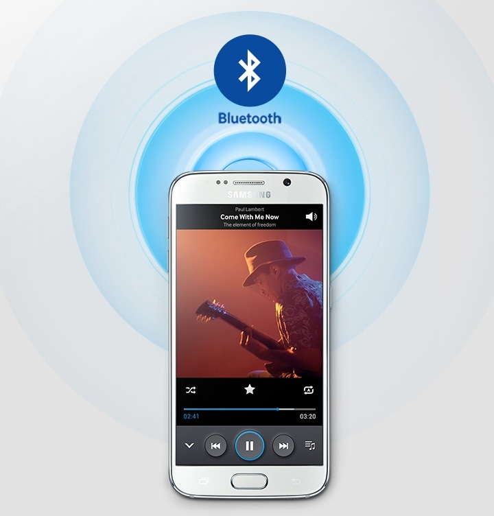 Stream music via Bluetooth