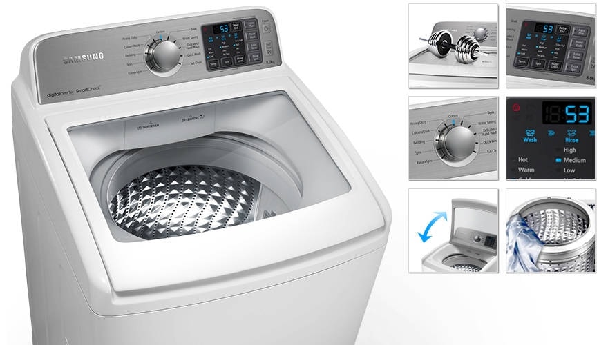 Samsung smart check on sale washing machine