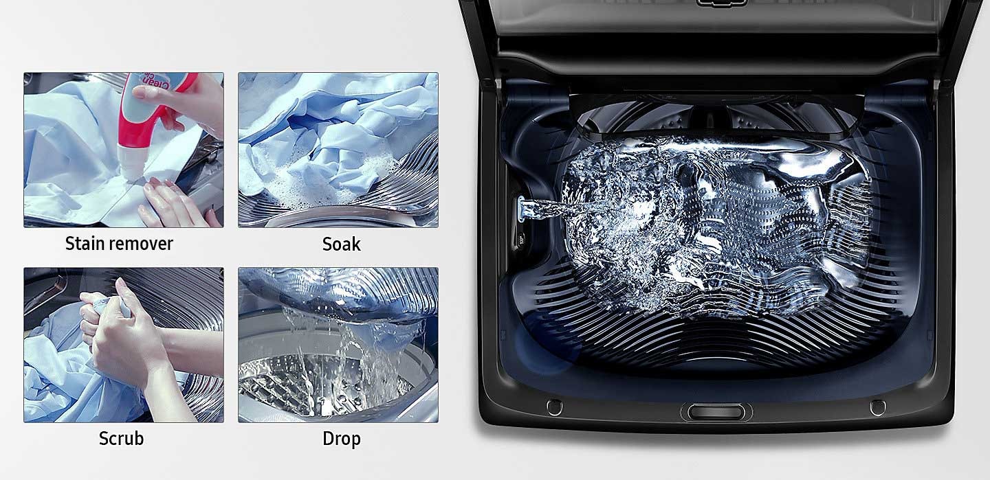 13kg Activ Dualwash Top Load Washer Wa13m8700gv Samsung Australia