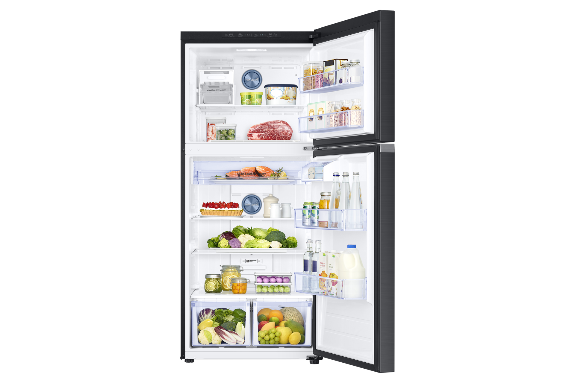 front-open-with-food black