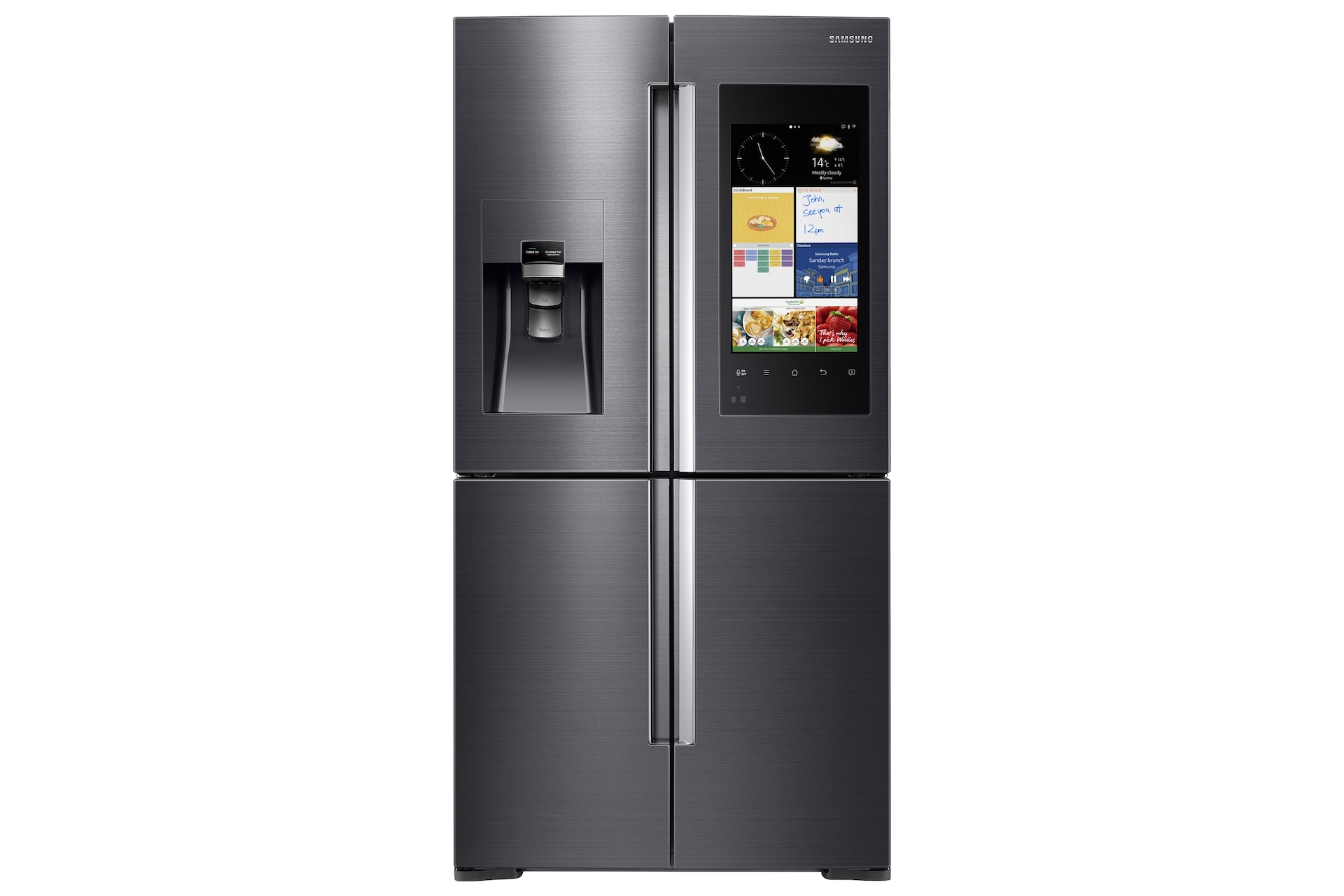 Samsung family hub 2.0 671l 4 store door french door refrigerator srf671bfh2