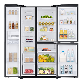 front-open-with-food black