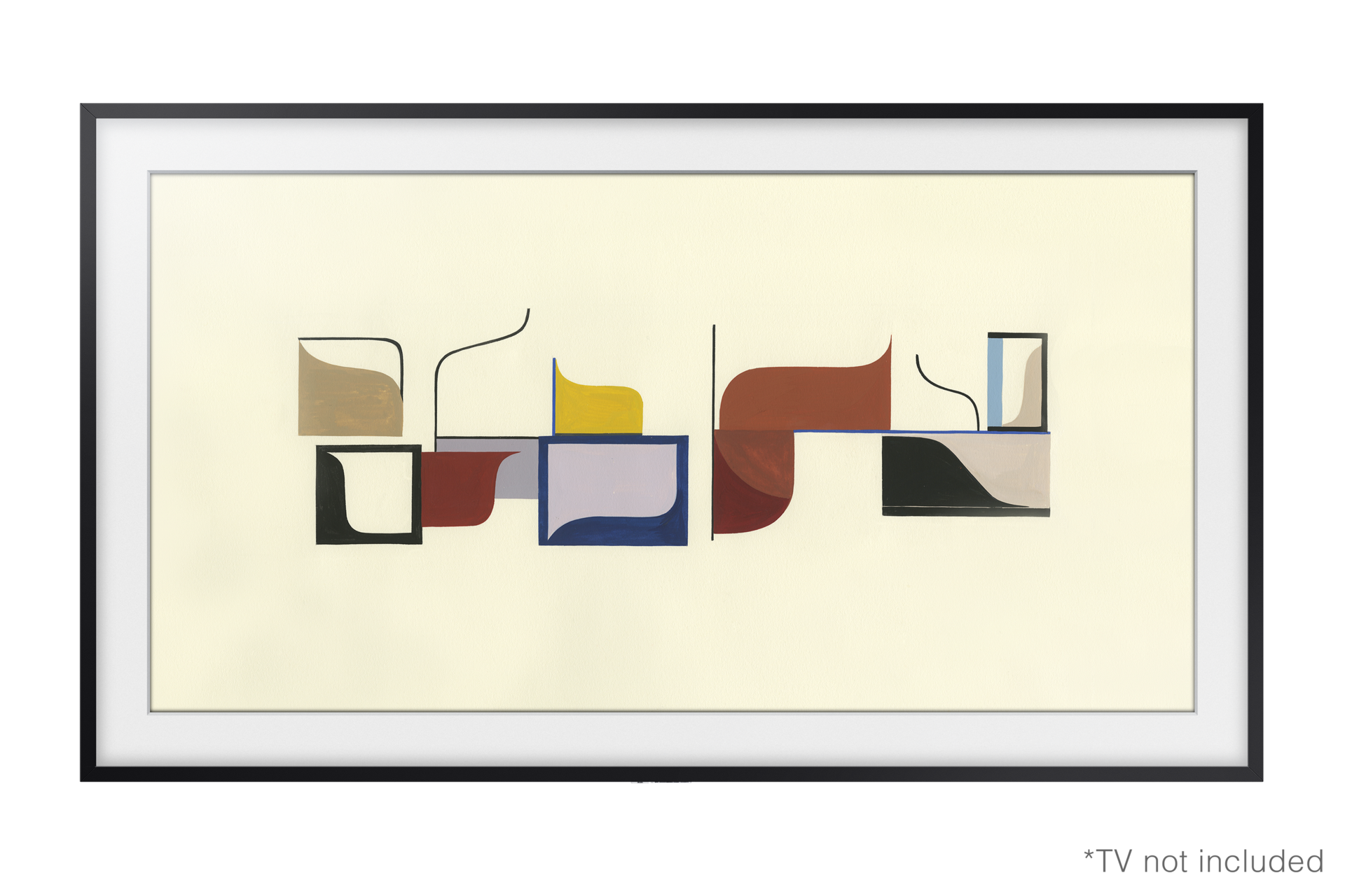 Lijst 65” black metal Frame