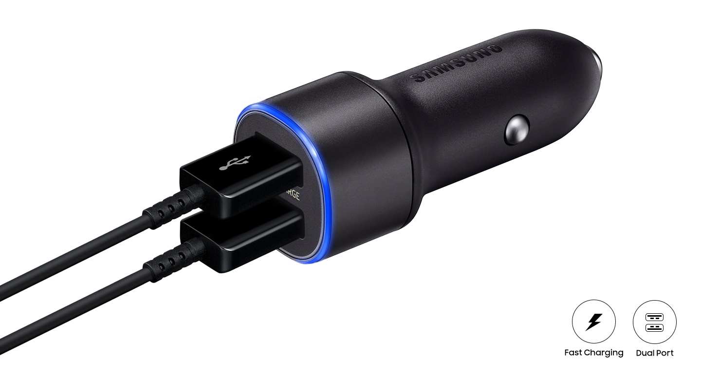 Chargeur voiture rapide avec un port USB en ligne - Samsung Brand Shop  Couleur Noir