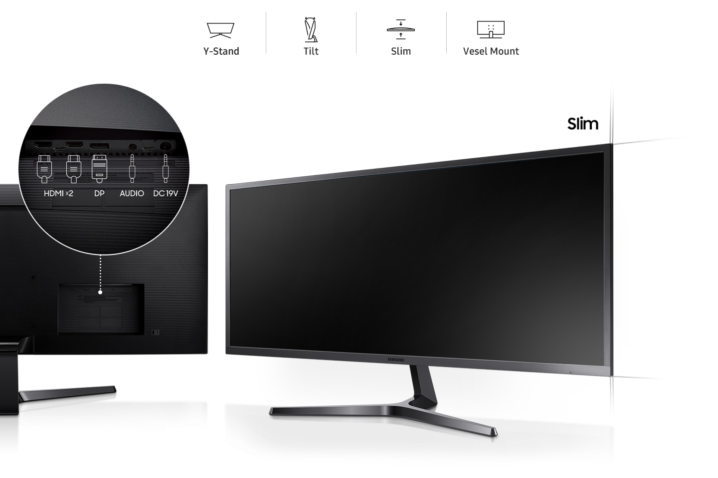 Achat Ecran PC Samsung 34" 21:9 Ultra WQHD - LS34J550WQR (LS34J550WQRXEN) sur Africa Gaming Tanger Maroc, n°1 du high-tech. 3440 x 1440 pixels - 4 ms VA ...
