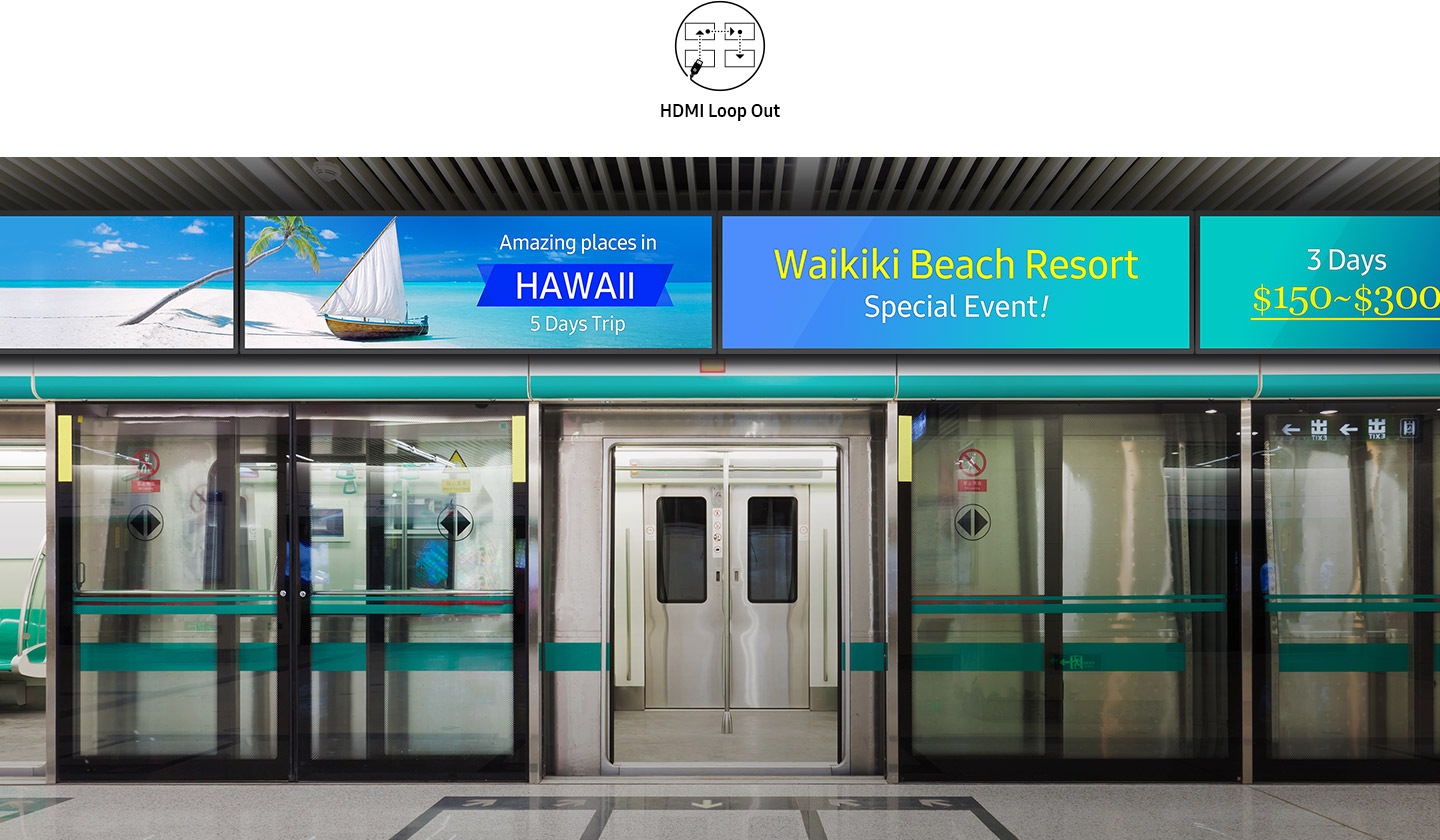 Последователно свързване на няколко дисплея