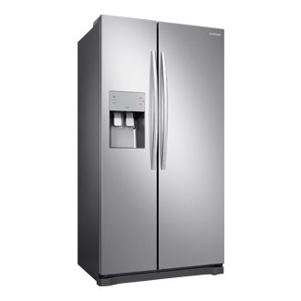  Samsung Refrigerador Side by Side RS50N Perspectiva Esquerda Inox Look RS50N3413S8/BZ